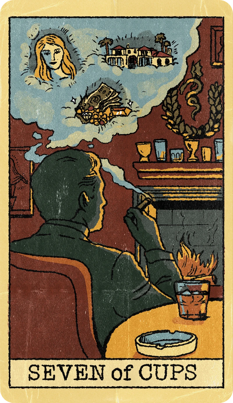Seven of Cups, Tarot for Bros™ Standard Issue Deck