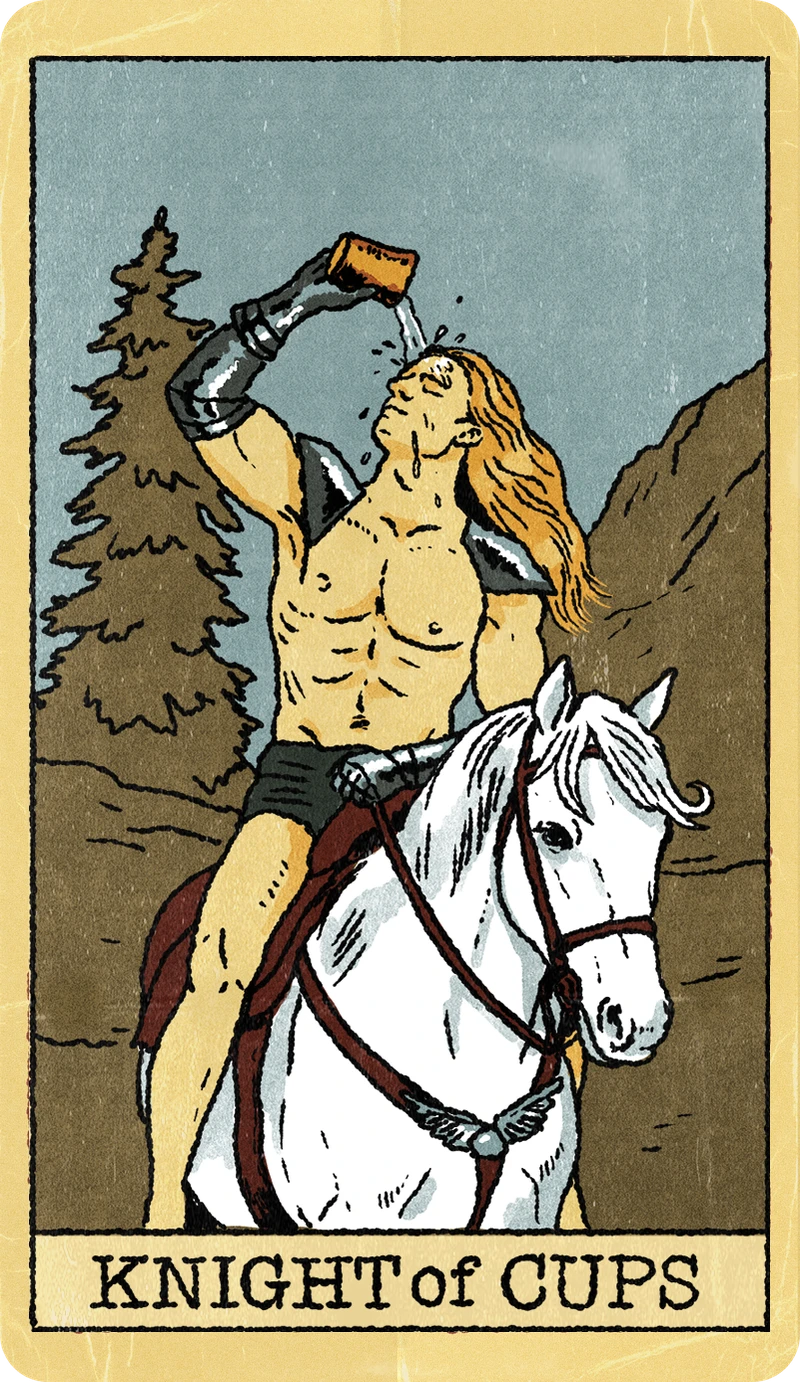 Knight of Cups, Tarot for Bros™ Standard Issue Deck