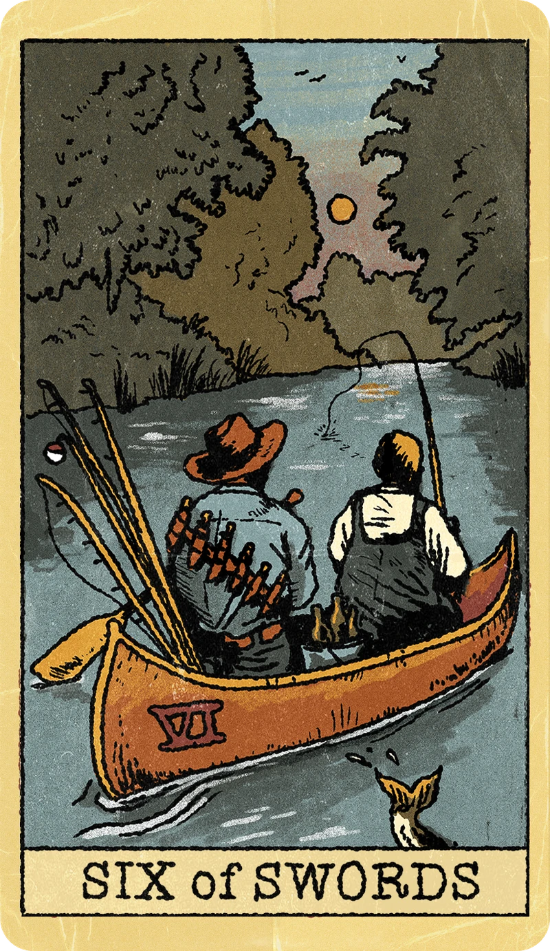 Six of Swords, Tarot for Bros™ Standard Issue Deck