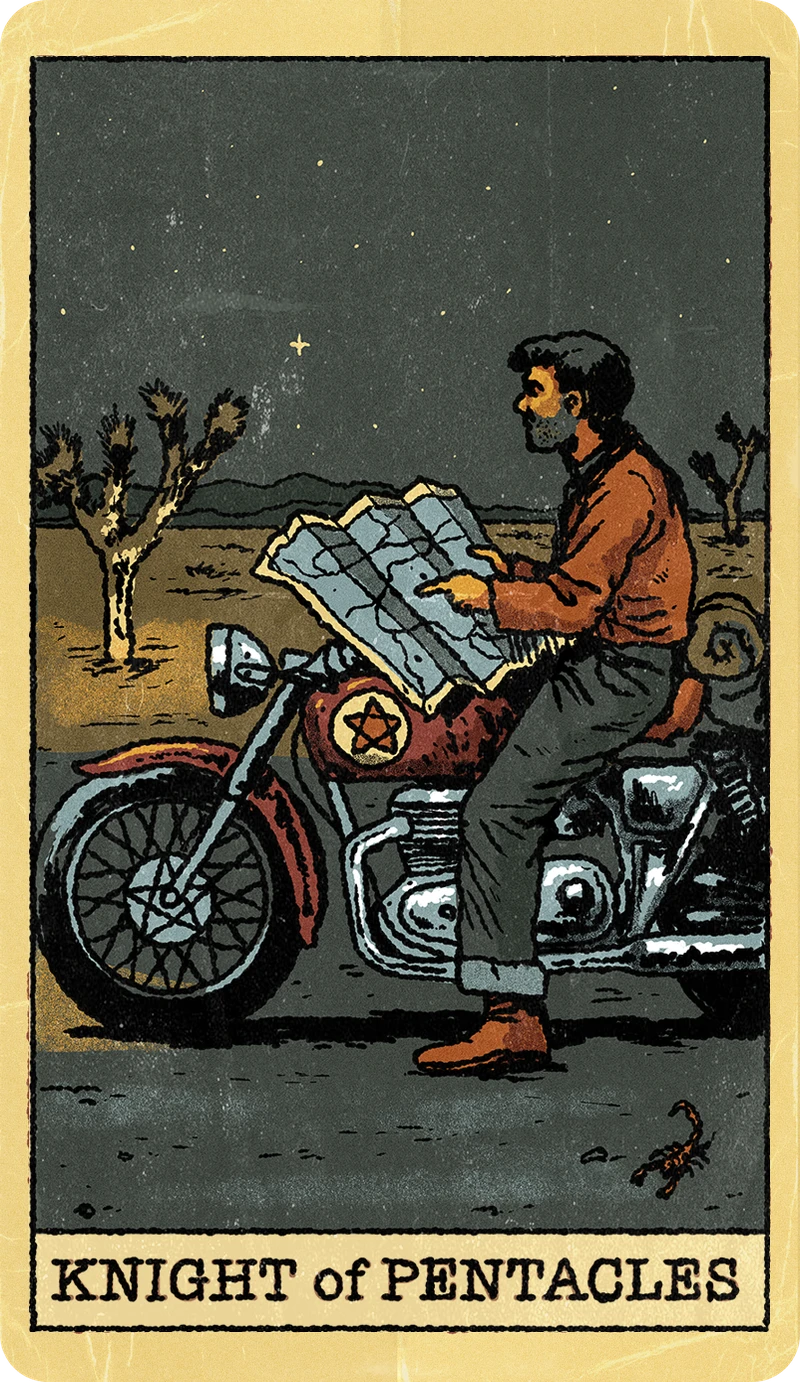 Knight of Pentacles, Tarot for Bros™ Standard Issue Deck