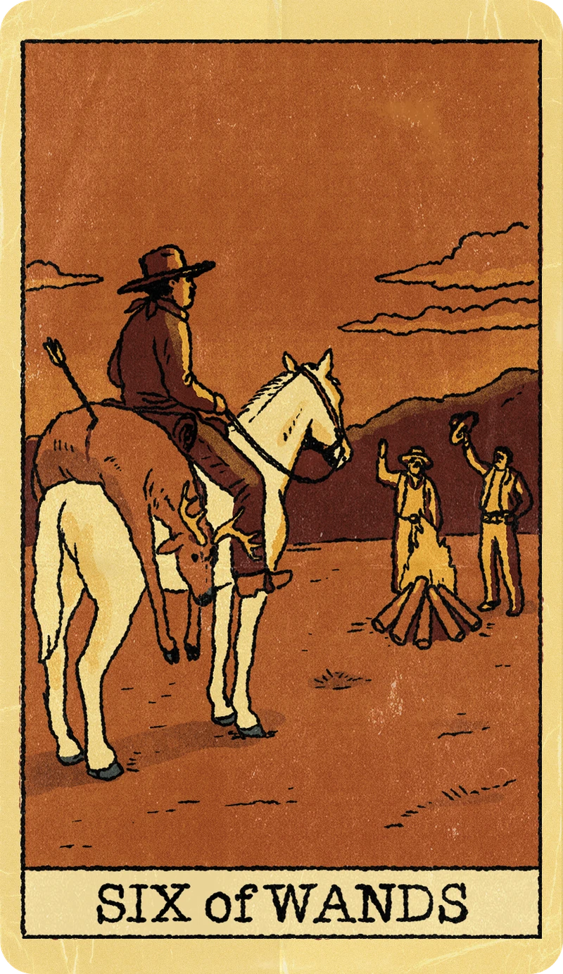 Six of Wands, Tarot for Bros™ Standard Issue Deck