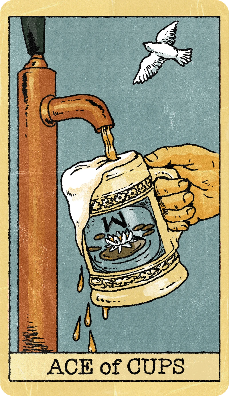 Ace of Cups, Tarot for Bros™ Standard Issue Deck