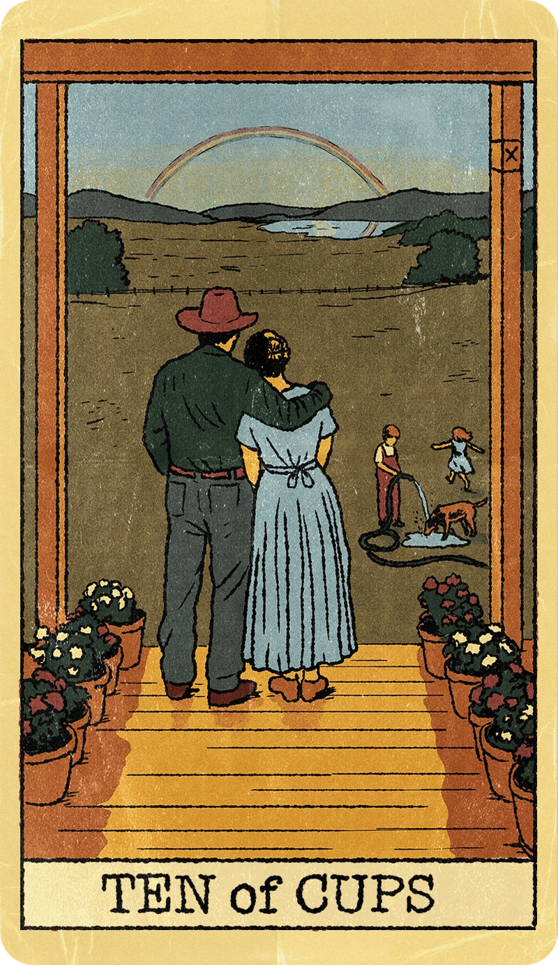 Ten of Cups, Tarot for Bros™ Standard Issue Deck