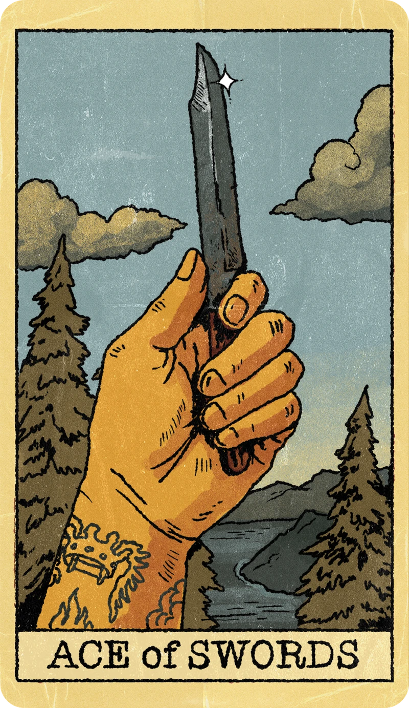 Ace of Swords, Tarot for Bros™ Standard Issue Deck